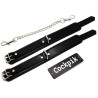 2 menottes bracelets biceps cuir