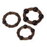 Set 3 cockring Ultra-Soft PRO chocolat