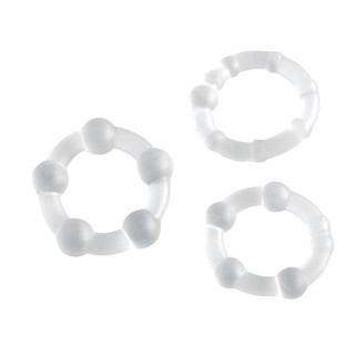 Set 3 cockring Ultra-Soft PRO transparent