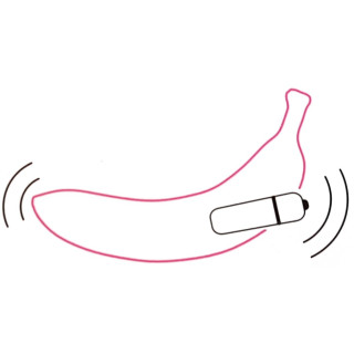 Vibro Banane rose fluo "Oh oui" 18cm