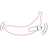 Vibro Banane rose fluo "Oh oui" 18cm