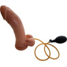 Pénis RÉEL avec bourses et ventouse gonflable 19cm