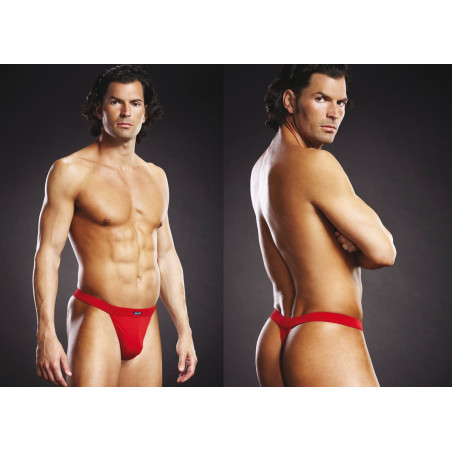 String homme BLUE LINE THONG rouge L-XL
