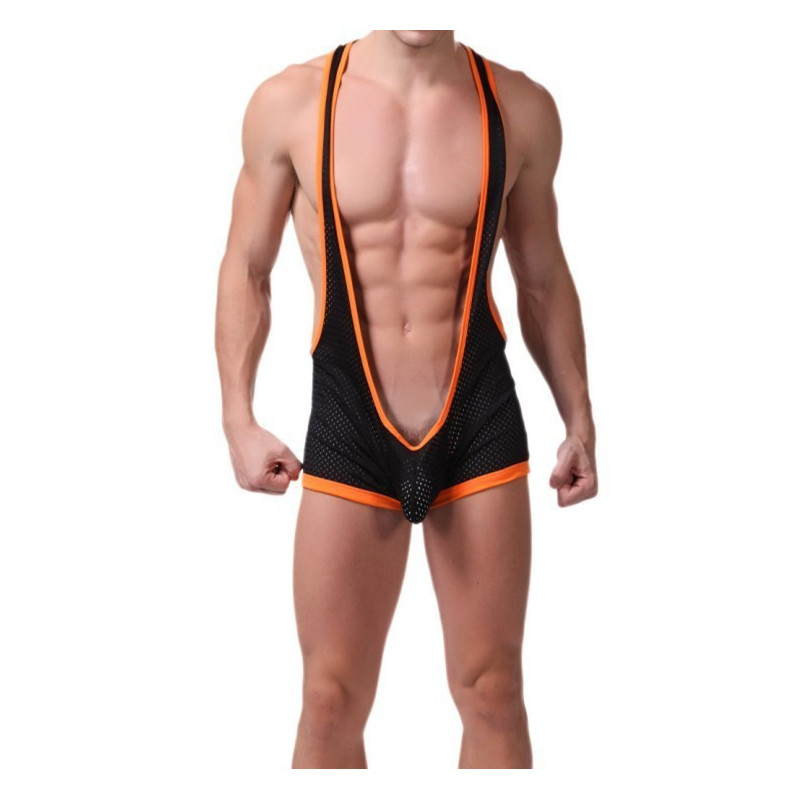 Combi cul nu noir&orange taille XL