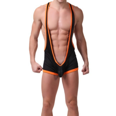 Combi cul nu noir&orange taille XL