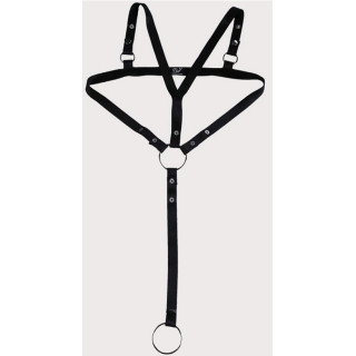 Hog Tie avec anneau pénis noir S-L