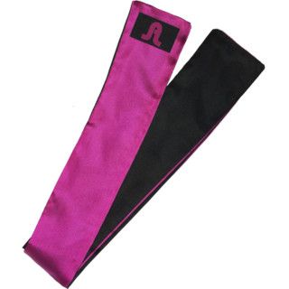 Bandeau ou Lien satin noir et fuchsia