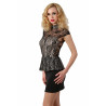 Robe glamour noir et beige S