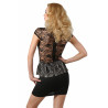 Robe glamour noir et beige S