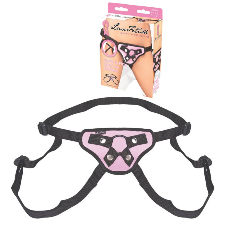 Harnais strap ajustable pour gode Pretty in Pink