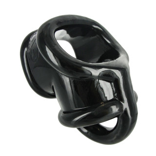 Cockring incurvée avec séparateur testicules