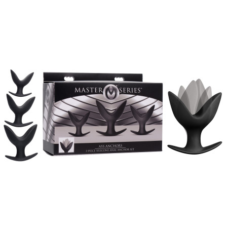 3 ancres anales en silicone
