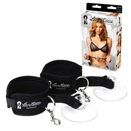 2 menottes ventouse fermeture velcro