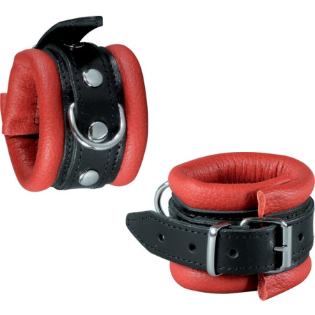 Backroom Menottes cuir noir et rouge XXdreamSToys
