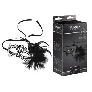 Masque métal et plumes Mardi Gras