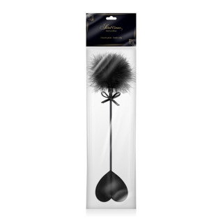 Cravache cœur et plume noir emballage