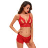 Ensemble à bralette rouge M