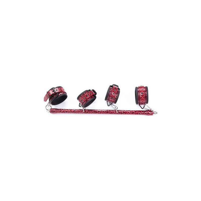 Barre de bondage rouge mains et pieds 50cm