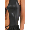 Body robe wetlook noir S-M zoom sur les matières