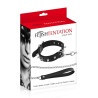 Collier Fetish anneaux pointes et laisse emballage