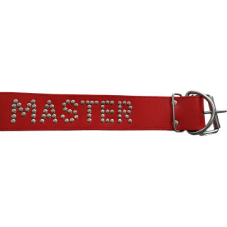 Collier cuir rouge MASTER