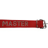 Collier cuir rouge MASTER