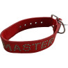 Collier cuir rouge MASTER