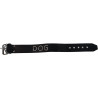 Collier cuir noir DOG