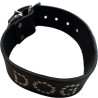 Collier cuir noir DOG