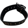 Collier cuir noir SLUT