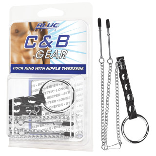 Pinces à seins réglables et cockring et sa boîte