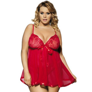 Charmante nuisette évasée rouge 4XL