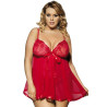 Charmante nuisette évasée rouge 4XL