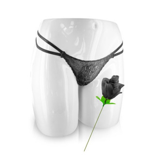 Rose slip noir XS-XL