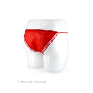 Rose slip rouge XS-XL de derrière