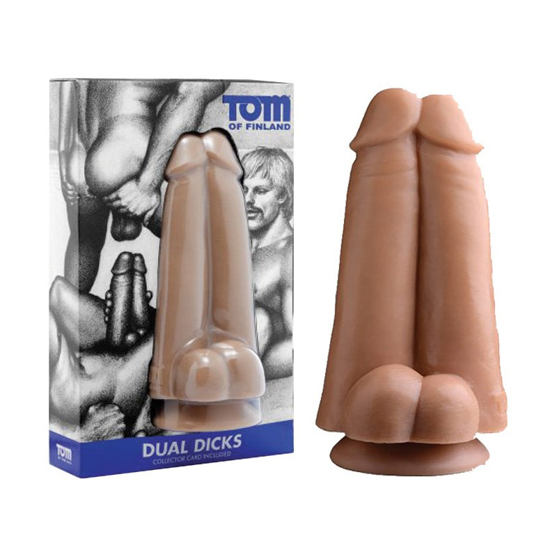 Gode double Tom of Finland sur ventouse