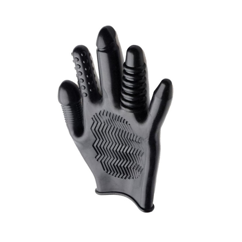 Gant doigtier Pleasure Poker noir