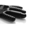 Gant doigtier Pleasure Poker noir en gros plan sur les doigts