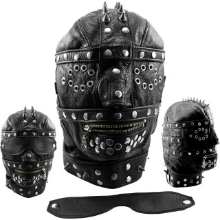 Masque Heavy noir en cuir
