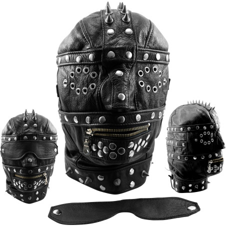 Masque Heavy noir en cuir