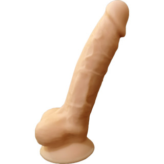 Gode ventouse et bourses 7" SilexD 17 x Ø3,8cm