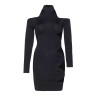 Robe courte noire épaules découvertes LO86110 XL non portée