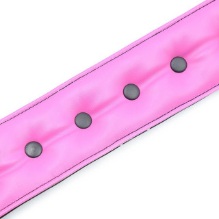 Collier et laisse rose et noir confortable et secure