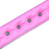 Collier et laisse rose et noir confortable et secure