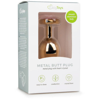 Plug or en aluminium bijour cœur M