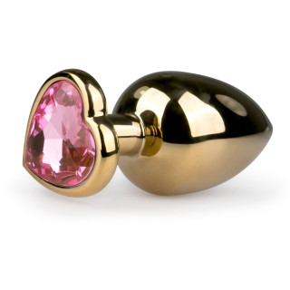 Plug or en aluminium bijour cœur L