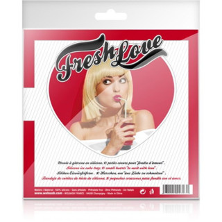 Moule à glaçons Fresh Love en forme de cœur arrière de l'emballage