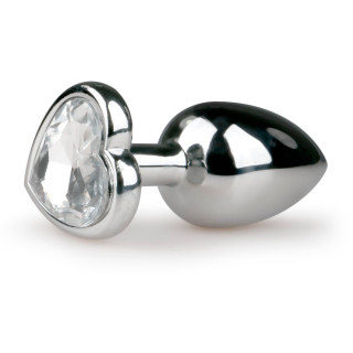 Plug argent en aluminium bijour cœur S