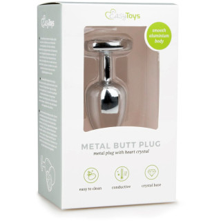 Plug argent en aluminium bijour cœur S
