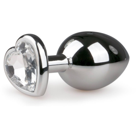 Plug argent en aluminium bijour cœur M